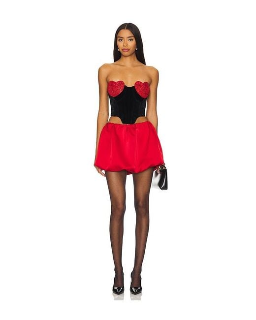 MAJORELLE Red Carolina Mini Skirt