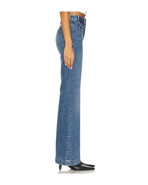 PAIGE Blue Leenah Wide Leg Jeans