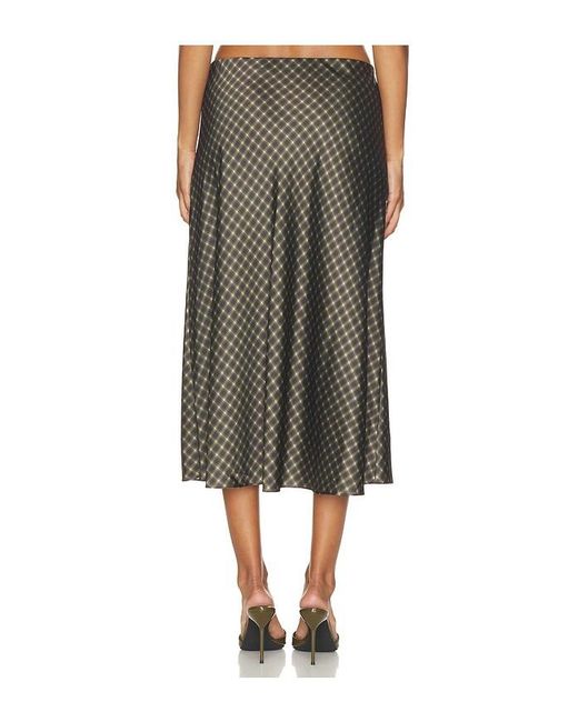 Vince Gray Plaid Ombre Slip Skirt With Lingerie Elastic