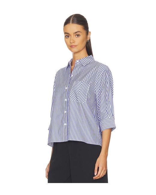 Rag & Bone Blue Lucia Stripe Poplin Shirt