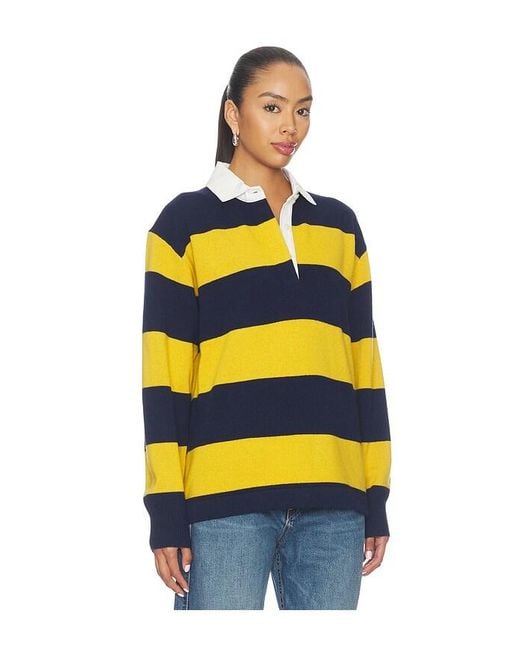 Nili Lotan Orange Rashida Rugby Sweater