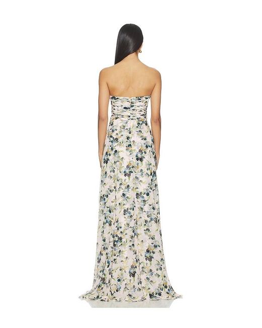 Cinq À Sept White Trailing Iris Magy Gown