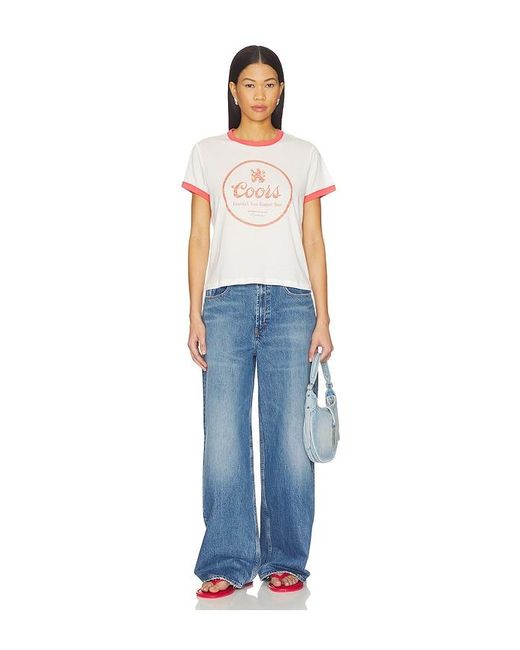 The Laundry Room White Coors Fine Banquet Beer Perfect Ringer Tee