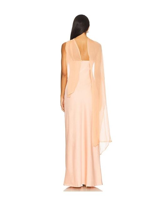 YELLOW THE LABEL White Vitoria Cape Dress