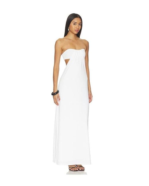 superdown White Karrie Strapless Maxi Dress