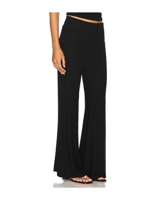 Enza Costa Black Silk Knit Bias Pant
