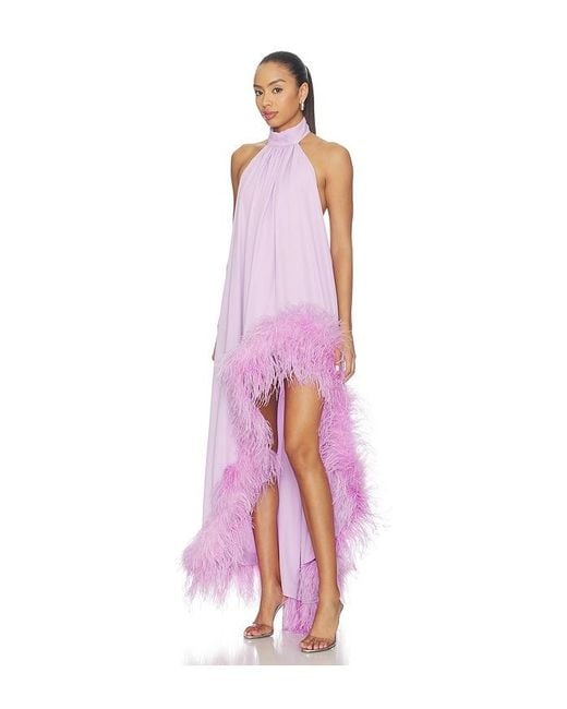 Bronx and Banco Pink Madeline Halterneck Gown