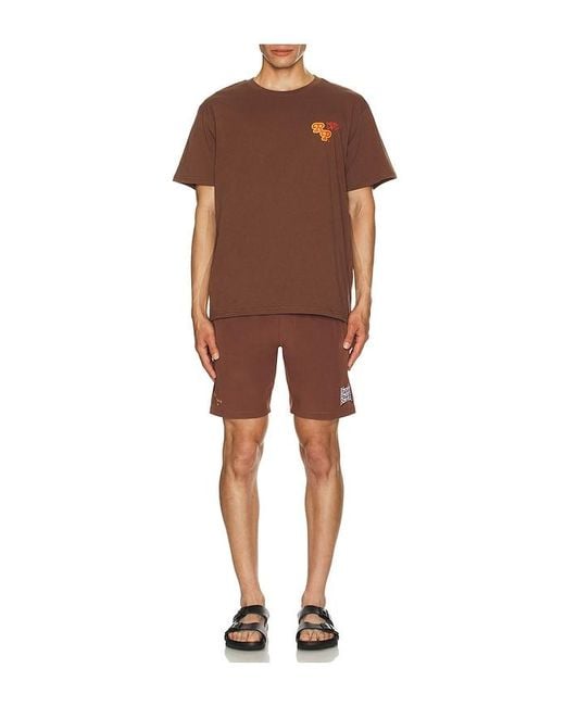 Rivvia Projects Brown Floral Pursuit T-Shirt for men