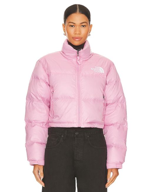 The North Face Nuptse Short Jacket in Pink | Lyst