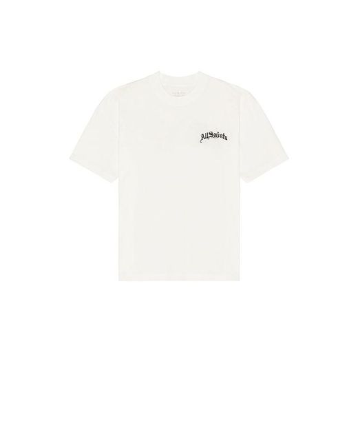 AllSaints White Descent Tee for men