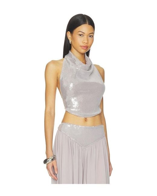 retroféte Multicolor Pyna Sequin Top