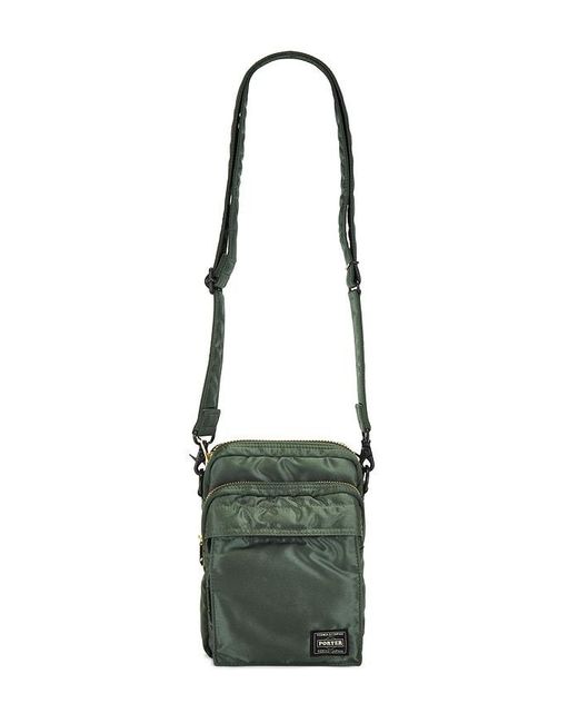 Porter-Yoshida and Co Green Tanker Vertical Shoulder Bag for men