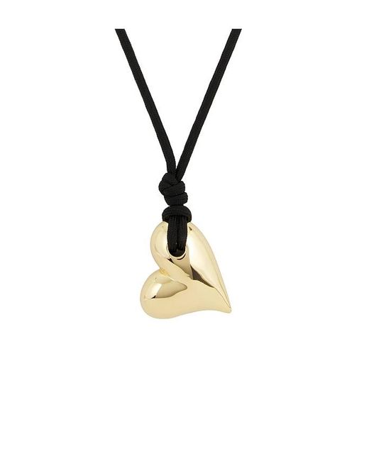 Jenny Bird Black Art Heart On A String Necklace