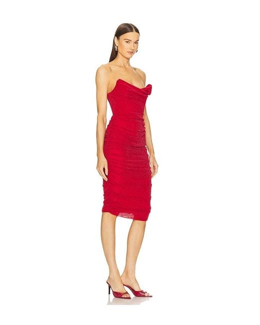 Michael Costello Red X Revolve India Midi Dress