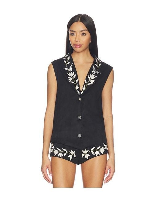 For Love & Lemons Black Weston Vest
