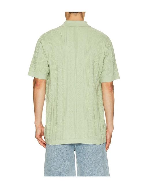 Critical Slide Green Rails Knit Polo for men