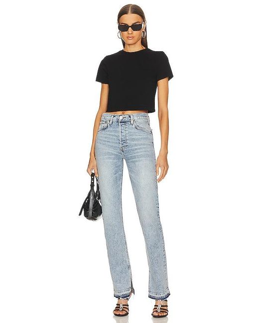 Re/done Black X Hanes Micro Tee