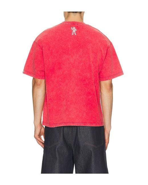 BBCICECREAM Red Faded Curve Tee for men