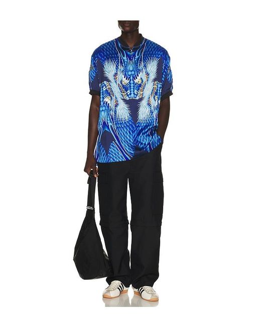 Y-3 Blue Drgn Satin Jersey for men