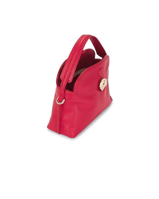 Flattered Red Hanna Mini Top Handle Bag