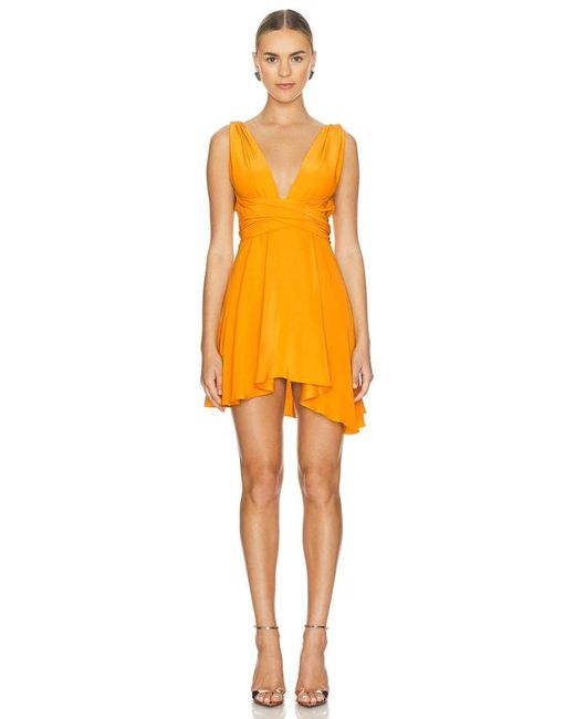 Azeeza Orange Cirrus Mini Dress