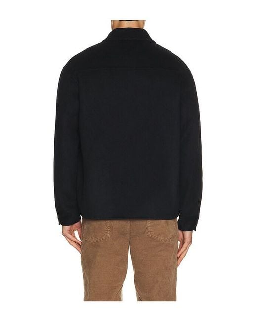 FRAME Black Double Face Zip Shirt Jacket for men