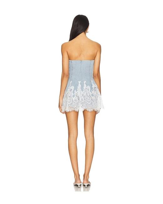 Amanda Uprichard Blue Romilly Skort Romper