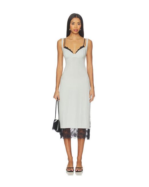 Vestido Lencero X Intimately Fp Party Crasher En Color Gris Talla (También En M, S, Xl, Xs) Free People de color White