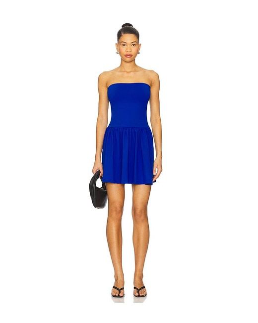 Susana Monaco Blue Tube Drop Waist Dress