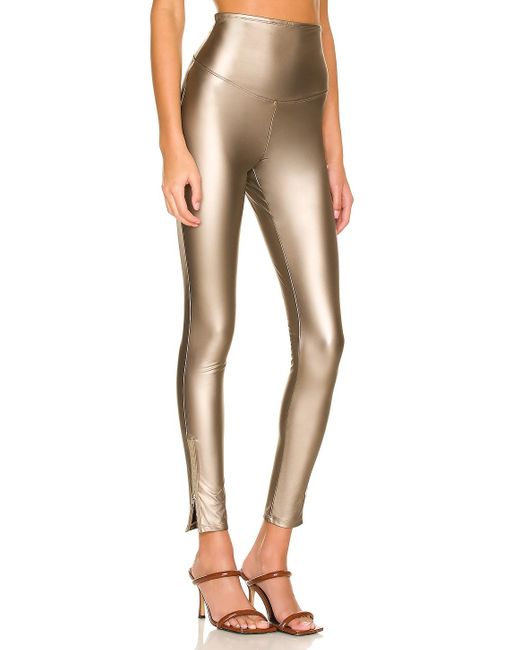 Yummie Bronze Faux Leather Legging With 