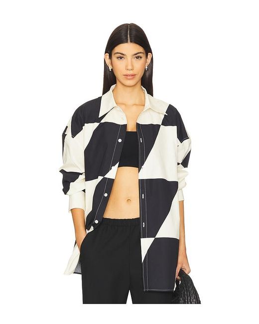 Camisa Botones Pxl Checker En Color Negro, Blanco Talla En PRIVATE POLICY de color Black