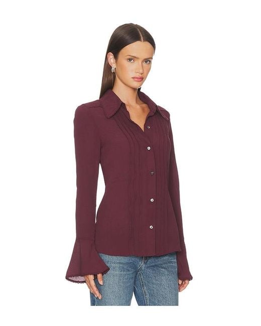 Free People Purple Melrose Top