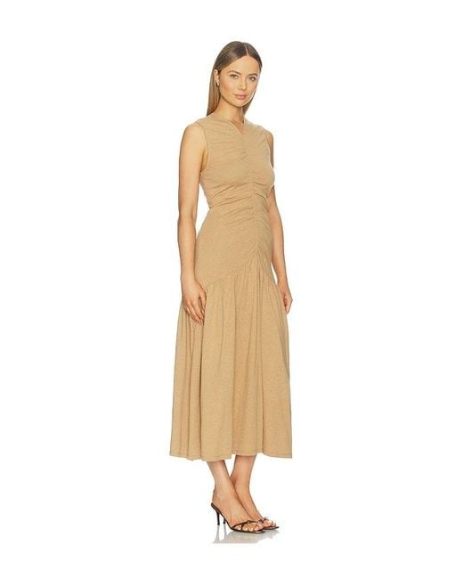 NAADAM Natural Cotton Cashmere Long Ruched Dress