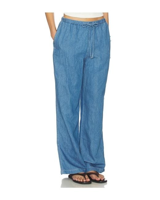 Madewell Blue Pull On Tie Waist Pant