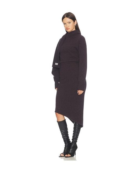 The Attico Blue Scarf Midi Dress