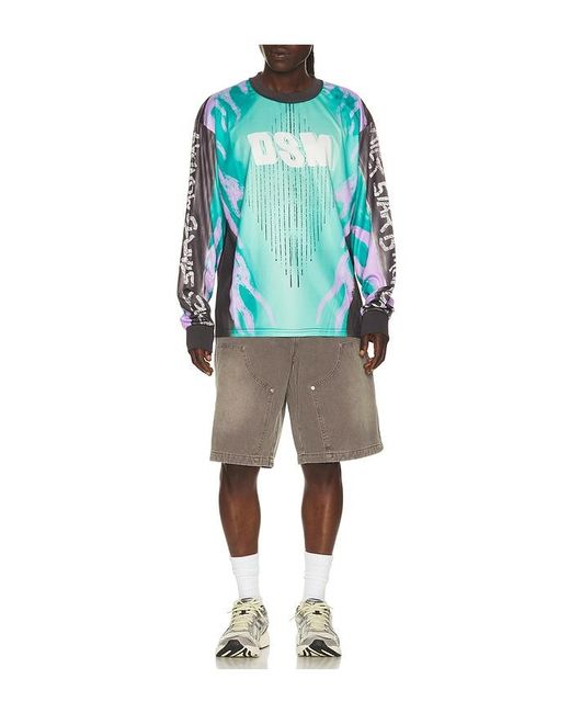 DIET STARTS MONDAY Blue Mx Flame Jersey for men