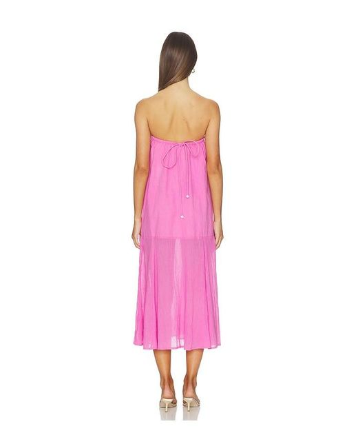 Free People Pink X Free-Est Sabeen Tube Midi Dress
