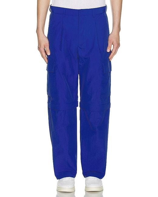 DOUBLE RAINBOUU Blue Cargo Zip Pant for men