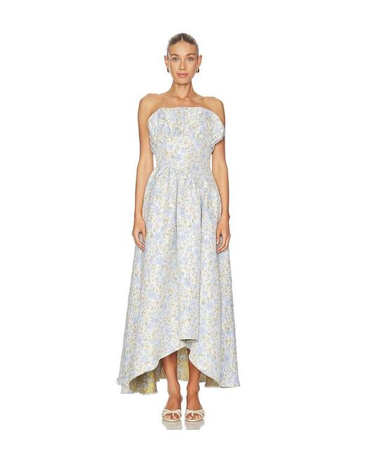 Elliatt White Floralie Strapless Gown