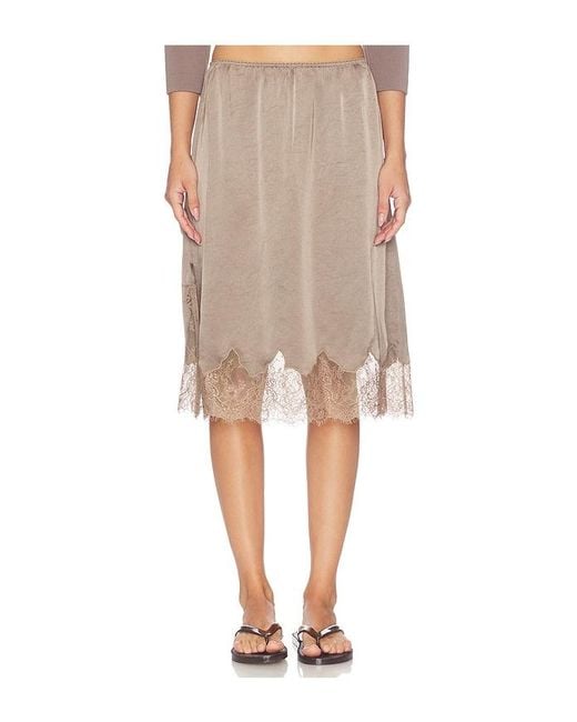 Citizens of Humanity Natural Lace Trimmed Skirt