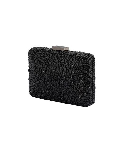 Olga Berg Black Harriet Crystal Clutch