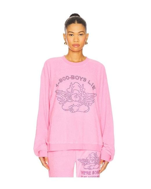 Boys Lie Pink Sweatshirt 1-800 Kara