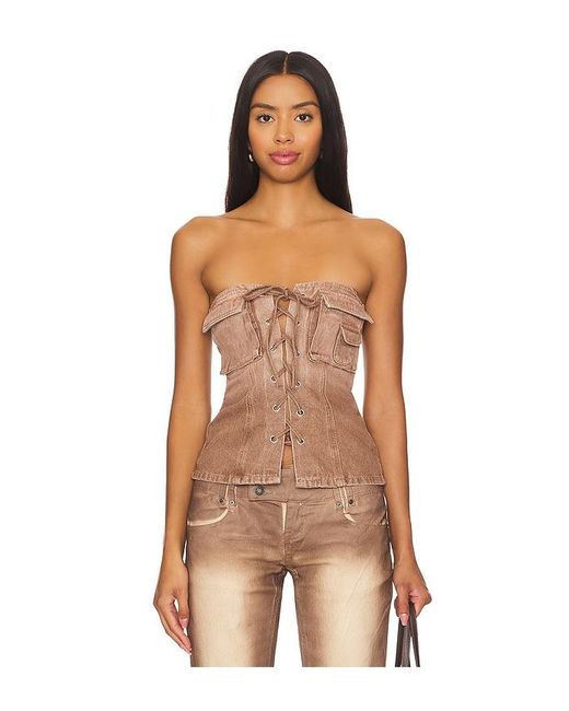 superdown Brown Jasmine Tube Top