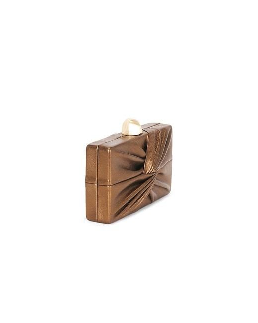 Cult Gaia Brown Lisse Clutch