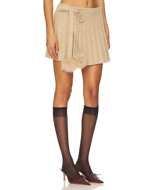 LOBA Natural Nili Pleated Wrap Skirt