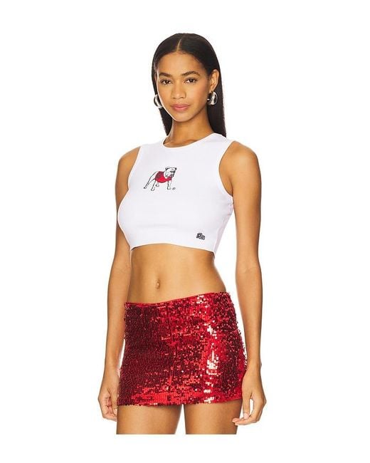 Hype and Vice Red University Of Georgia Bulldog Cut Off Tank Top
