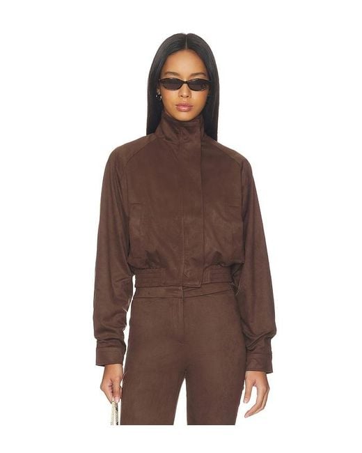 superdown Brown Ayla Faux Suede Jacket