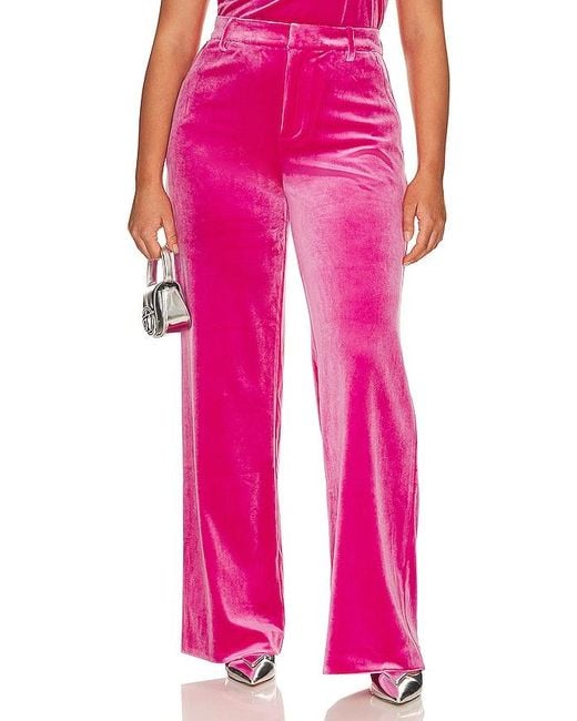 Pantalones anchos de terciopelo GOOD AMERICAN de color Pink