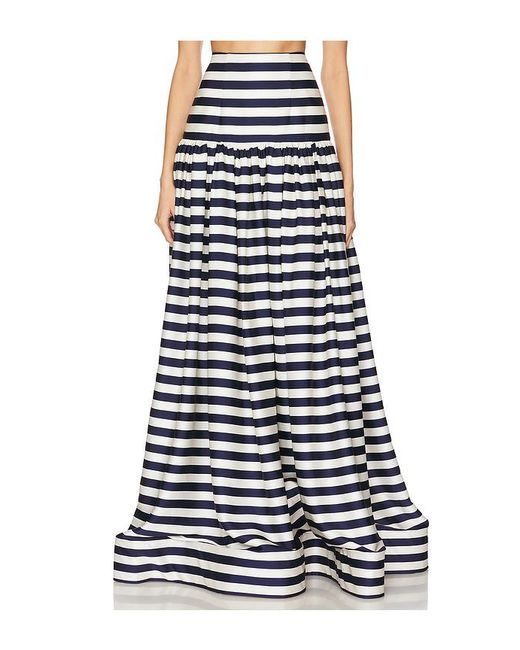 Bronx and Banco Blue Quinn Striped Maxi Skirt