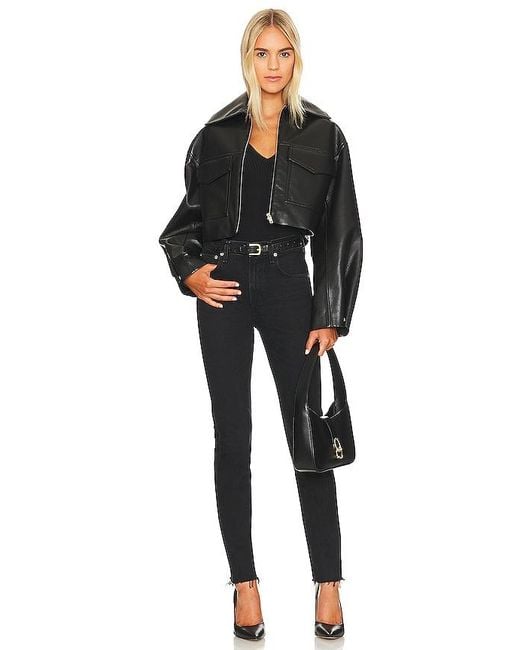Agolde Black Cherie High Rise Straight Jeans